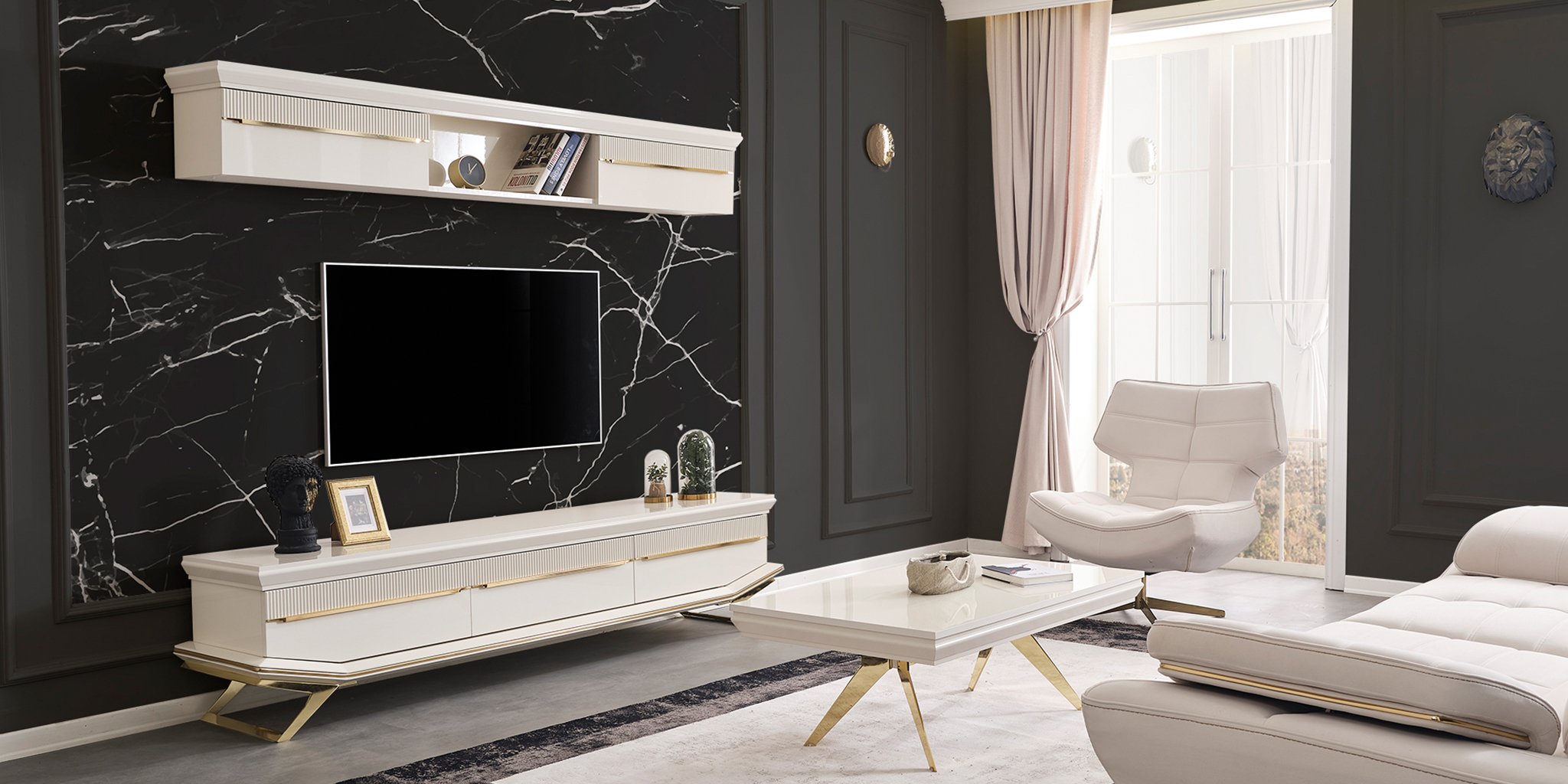 Asos Gold Tv Ünitesi - İnegöl Mobilya
